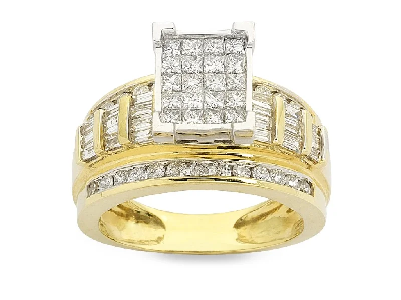 10ct 2 Tone Diamond Ring