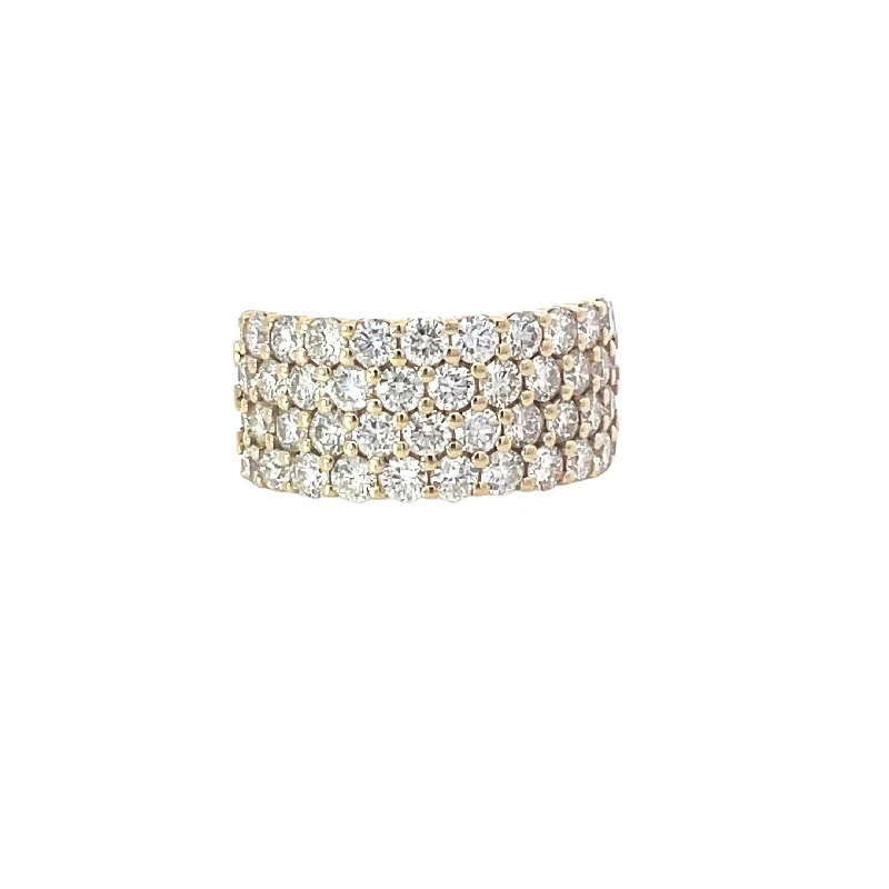 Yellow Gold Multi Band Diamond Ring