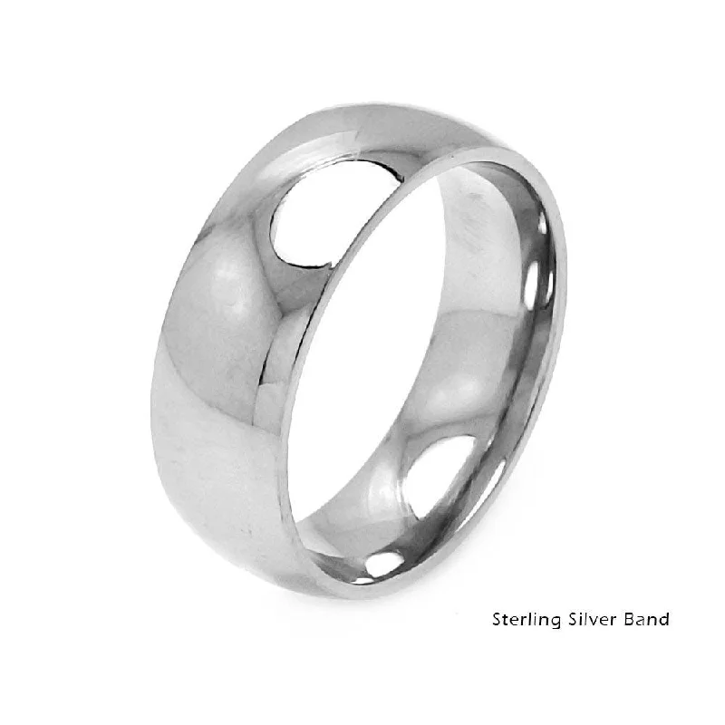 High Polished 925 Sterling Silver Plain Wedding Band Round Ring - RING01-7MM