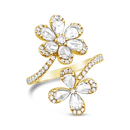 Double Flower Diamond Ring