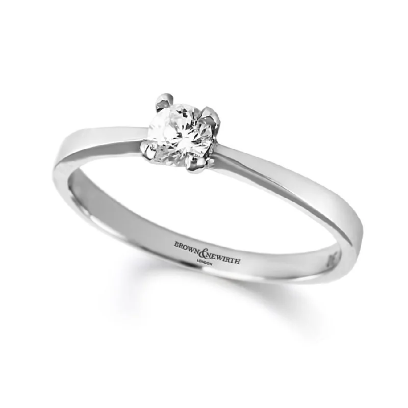 Palladium 0.20ct Solitaire diamond ring