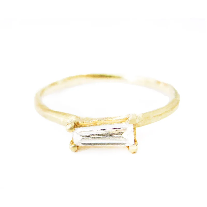 Tapered Baguette Diamond Ring