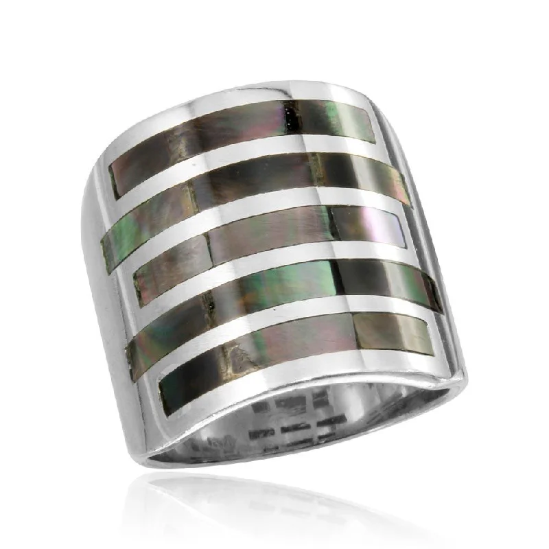 High Polished 925 Sterling Silver 5 Bar Ring - CR00756