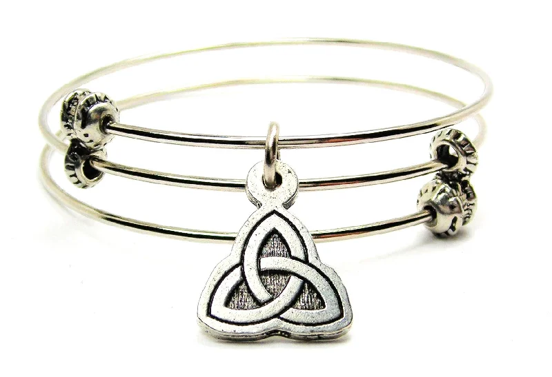 Triquetra Triple Style Expandable Bangle Bracelet