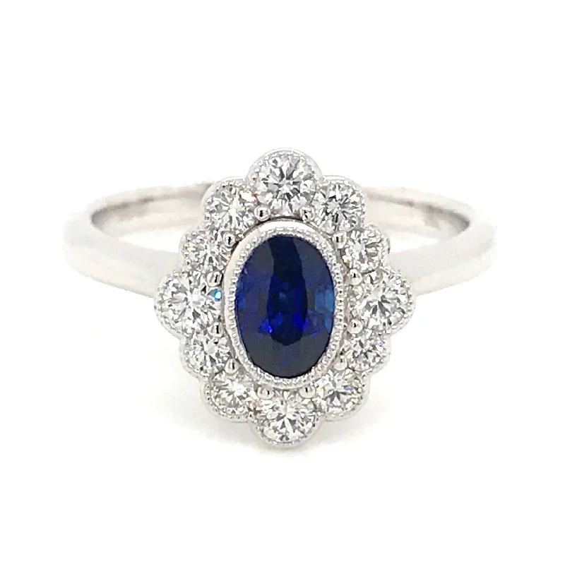 Sapphire and Diamond Ring