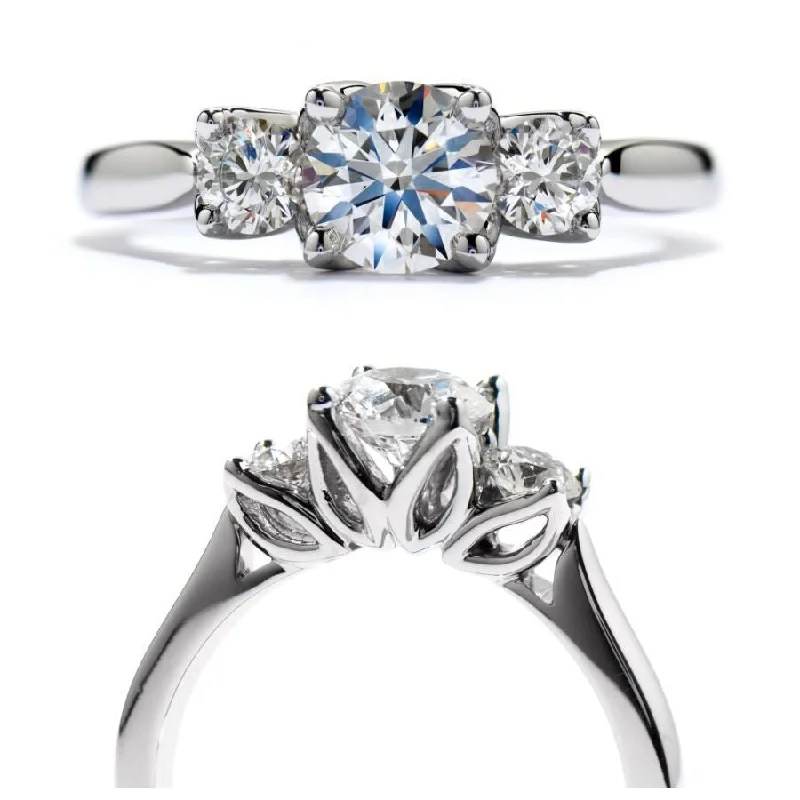 Platinum Simply Bridal 3 diamond ring