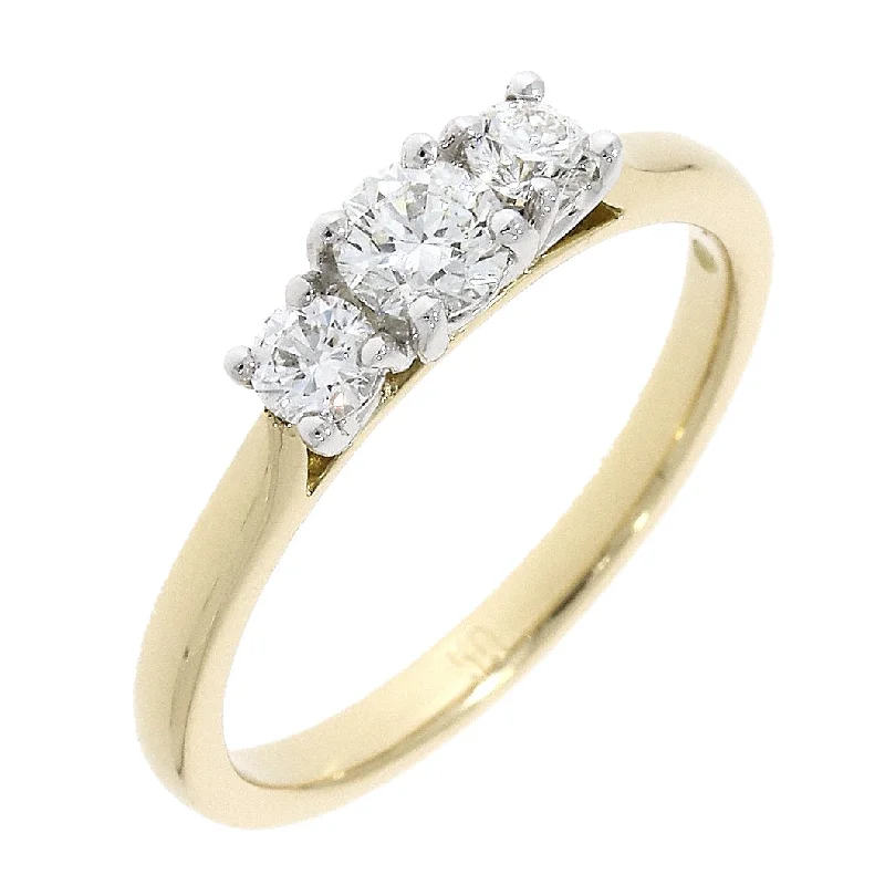 18ct yellow and white gold 3 claw set Diamond ring