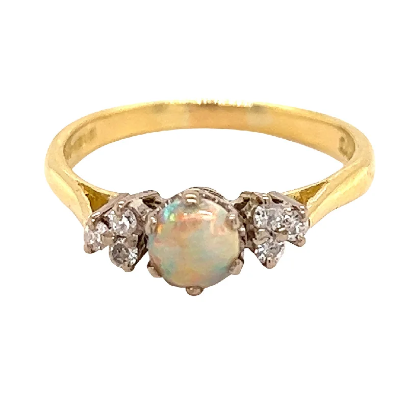 Opal & Diamond Ring