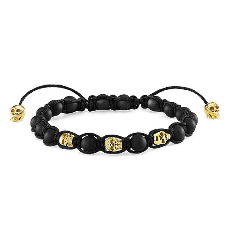 Bracelet in Obsidian and Gold