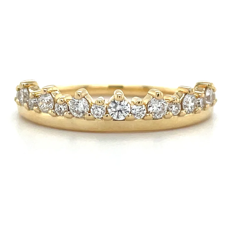 18ct Yellow Gold 0.30ct Crown Earth Grown Diamond Ring