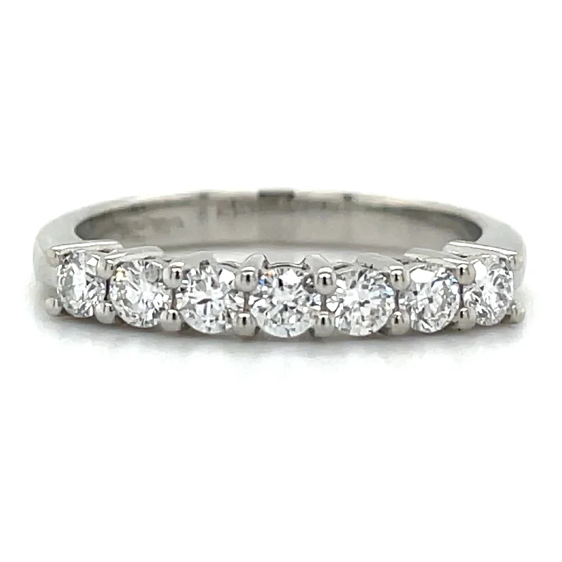 Platinum 0.50ct 7 Stone Laboratory Grown Diamond Ring