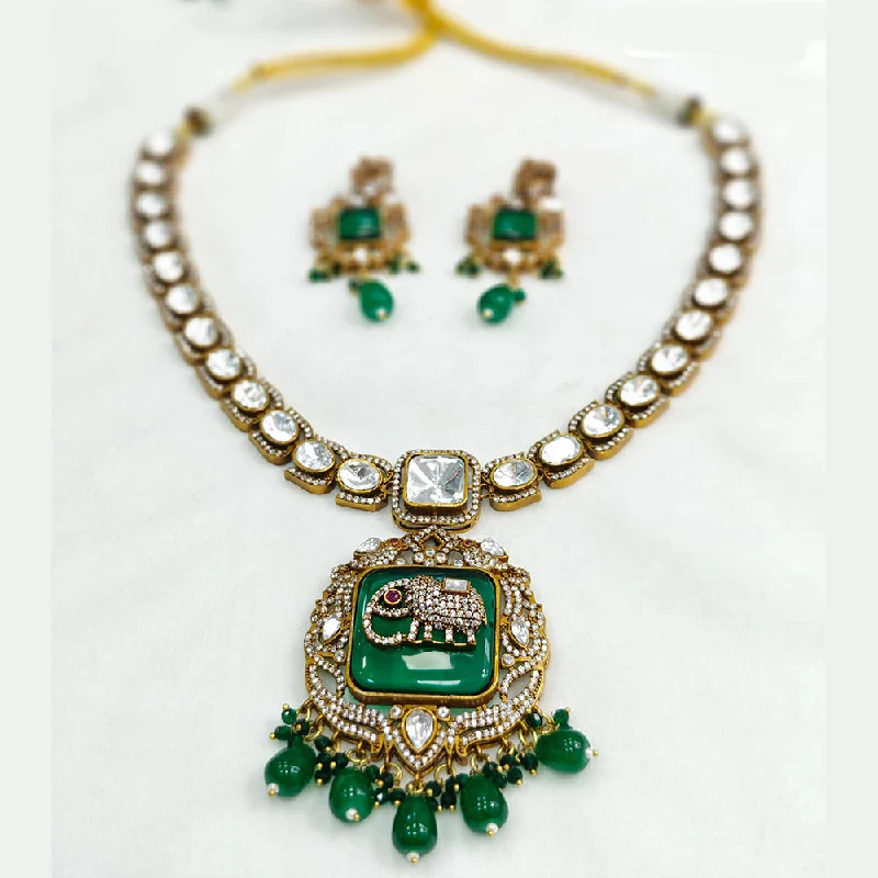 JCM Gold Plated Kundan Necklace Set