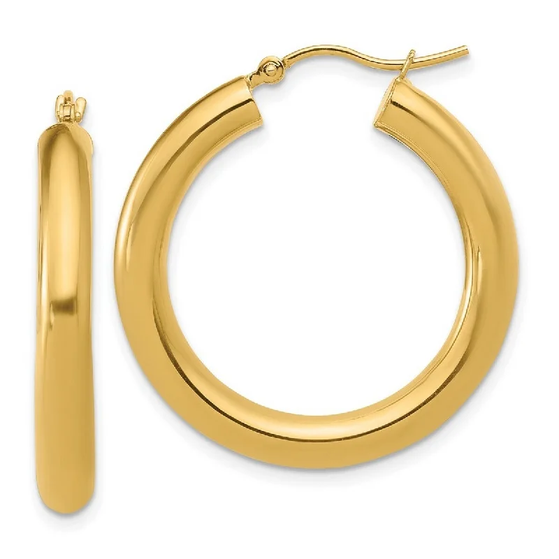 Curata 10k Yellow Gold Polished Lightweight 31x3mm Classic Hoop Earrings