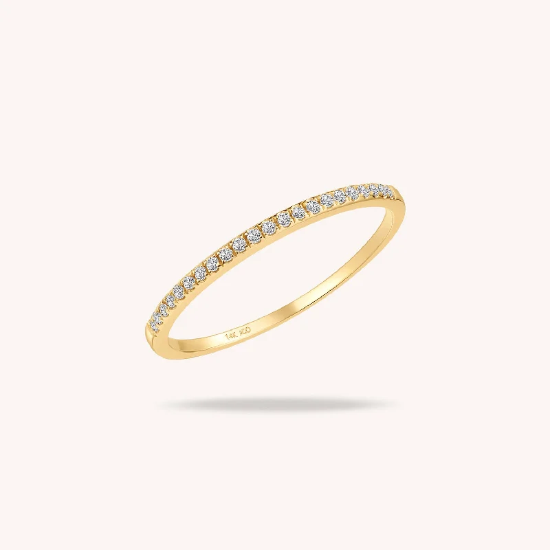 14K Solid Gold Timeless Diamond Ring