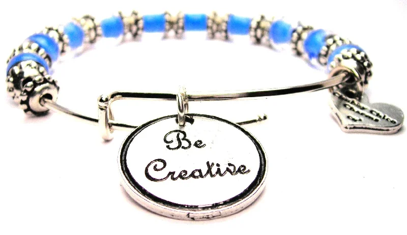 Be Creative 9mm Glass Beaded Single Bracelet