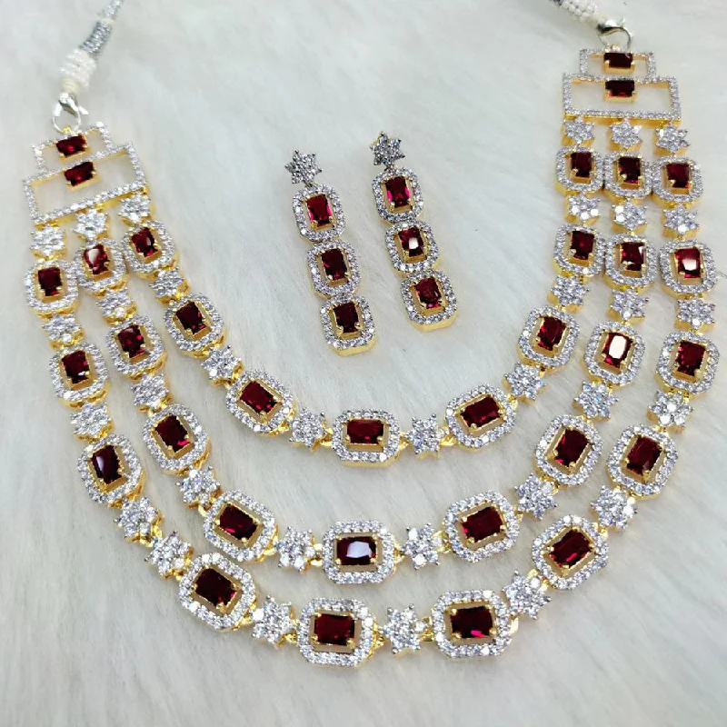 Aamrapali  Gold  Plated  AD Necklace Set