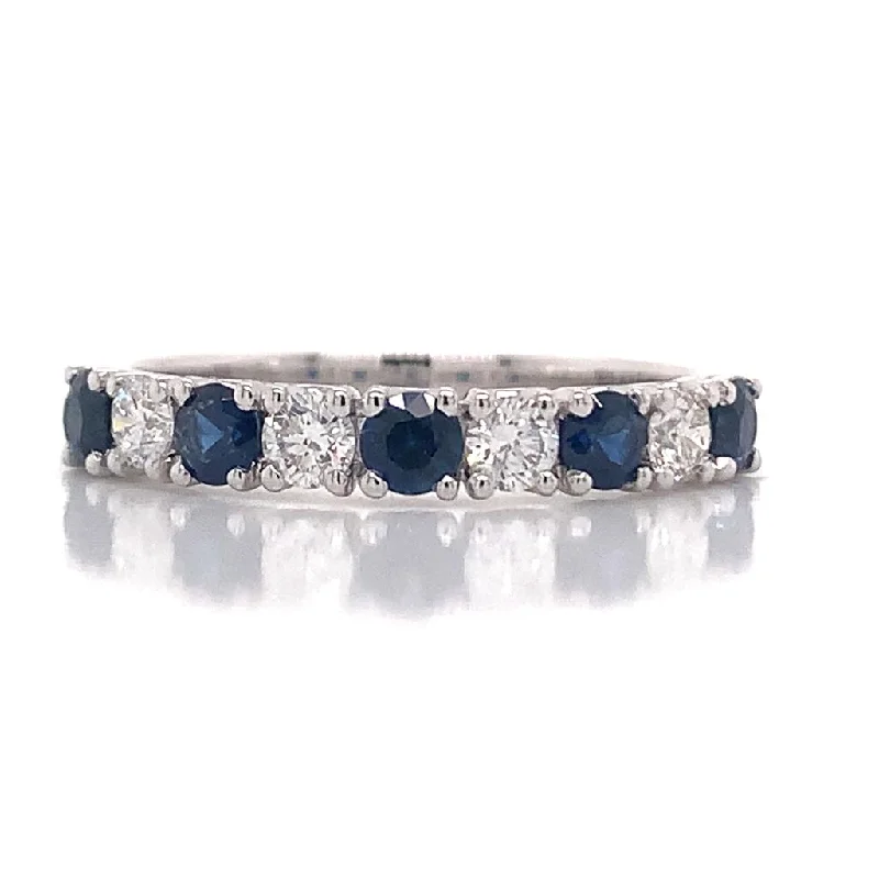 Platinum 0.50ct Sapphire And 0.33ct Diamond Ring